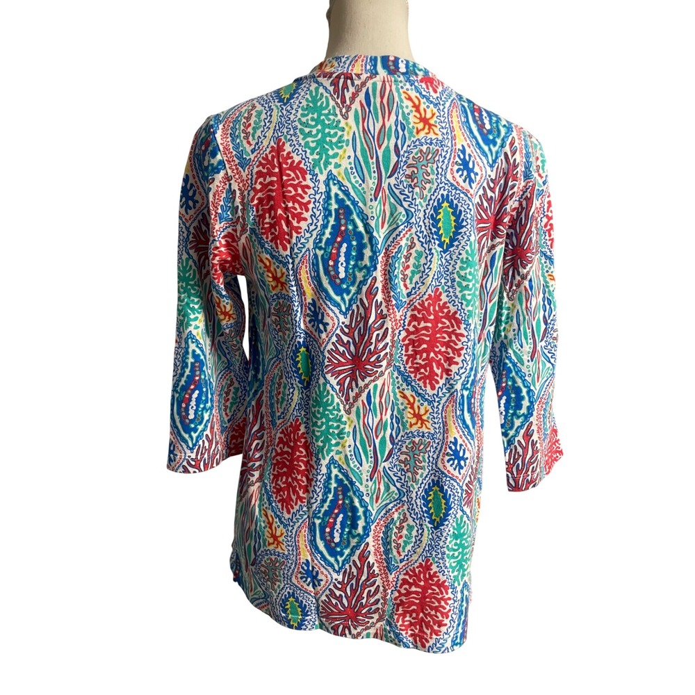 Lilly Pulitzer Odette Let Minnow V Neck Knit Top Women's M - Picture 3 of 9